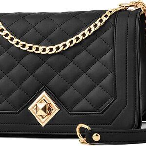 Small Handbags PU Leather Shoulder Bag Purse Evening Bag Quilted Satchels with C